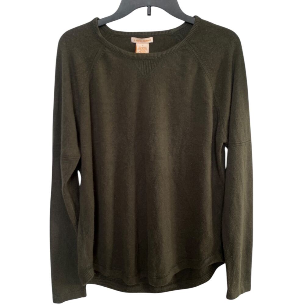 Sweet Romeo Olive Green Knit Sweater Large